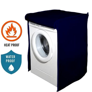 WATERPROOF FRONT LOADED WASHING MACHINE COVER - ( BLUE COLOR )