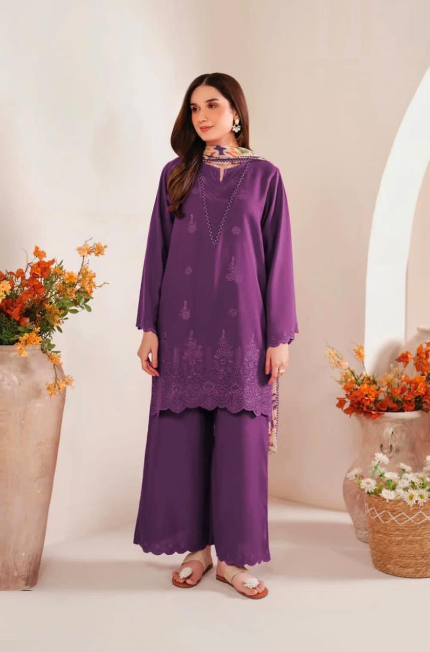 SAPPHIRE DHANAK 3PC EMBROIDERED