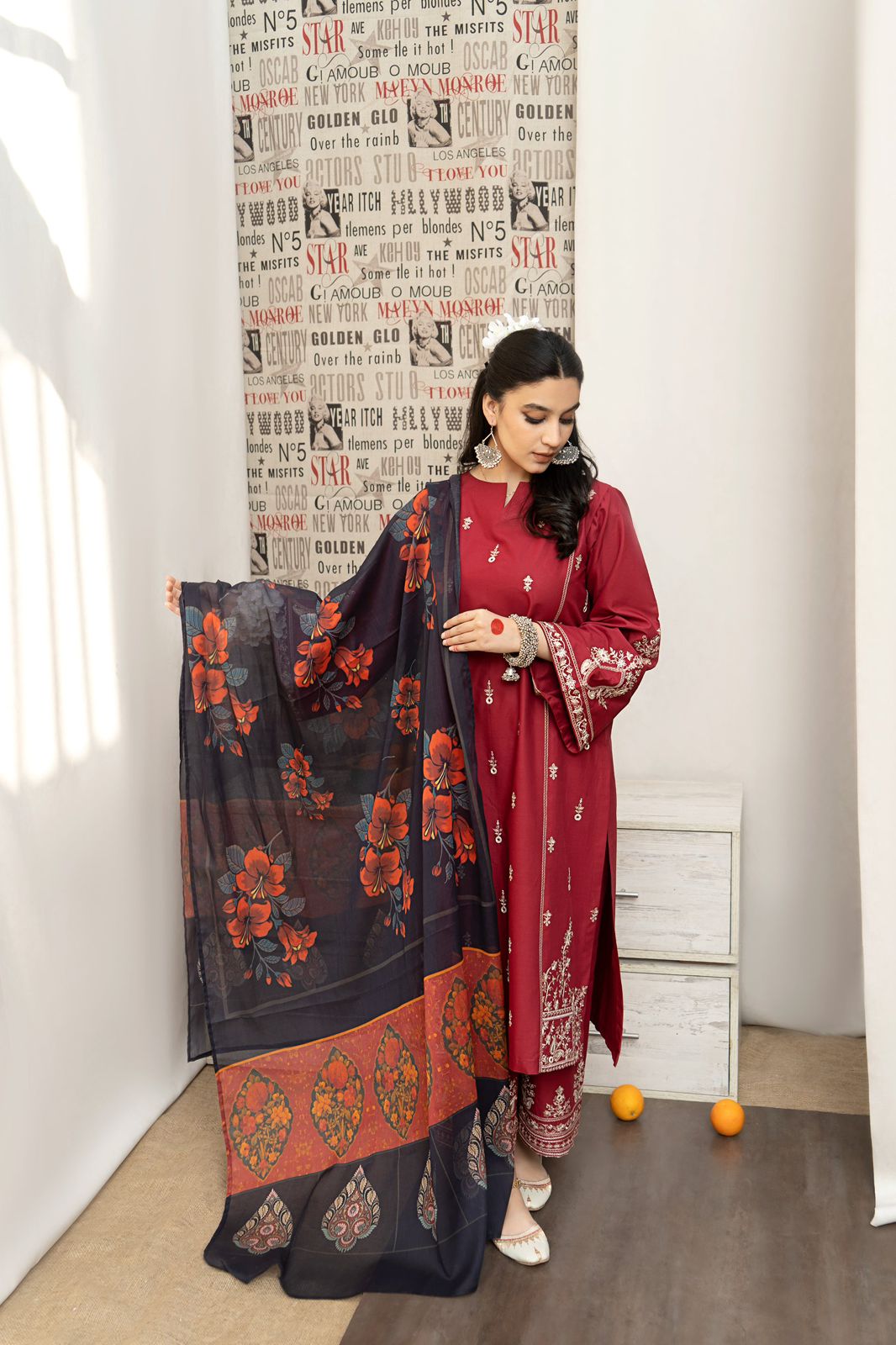 URGE DHANAK 3PC EMBROIDERED