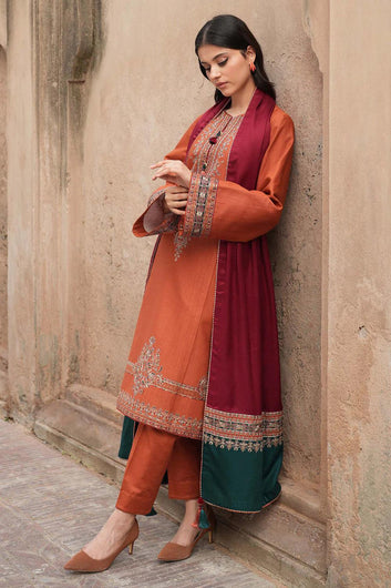 URGE DHANAK 3PC EMBROIDERED