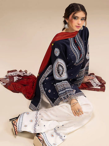 JAZMINE MOST DEMANDING EDITION 3PC DHANAK EMBROIDERED