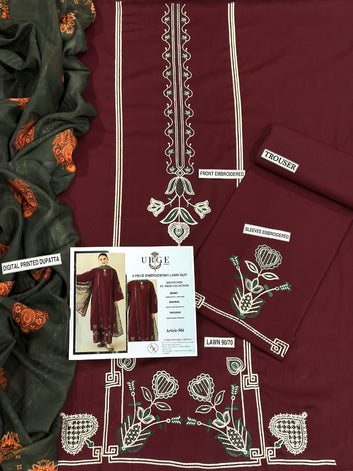 LAWN 3PC EMBROIDERED