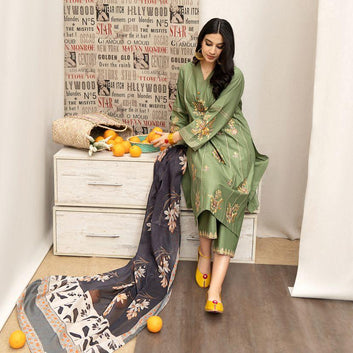 LAWN 3PC EMBROIDERED