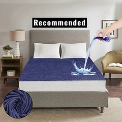 Terry Cotton Waterproof Mattress Protector King Size 72x78 (Blue)