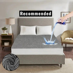 Terry Cotton Waterproof Mattress Protector King Size 72x78 (Gray)