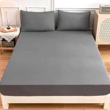 Terry Cotton Waterproof Mattress Protector King Size 72x78 (Gray)