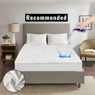 Terry Cotton Waterproof Mattress Protector King Size 72x78 (White)